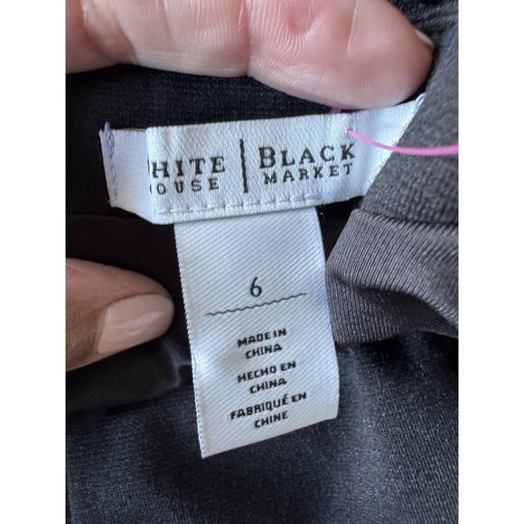5 for $17 White House Black Market Women’s Black Dress Size 6 Fit & Flare - Picture 7 of 7